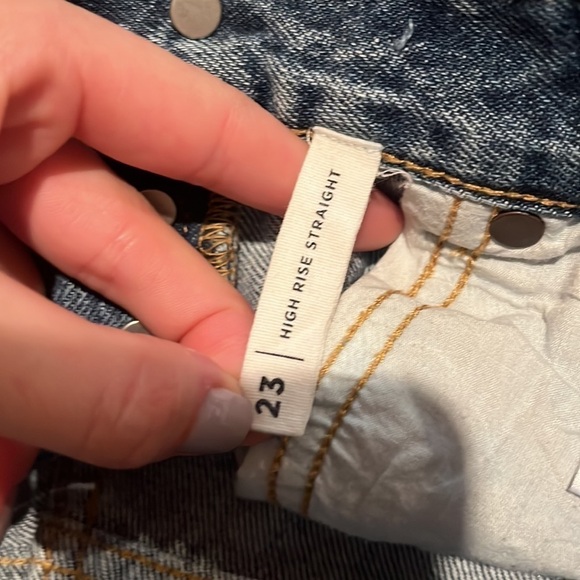 Pacsun High Rise Straight jeans with ripped knees​​​​​​​​ - Picture 8 of 8